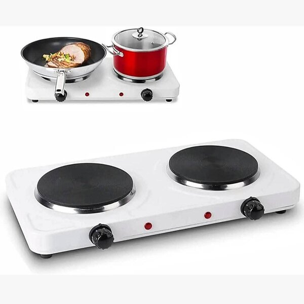 Plaque de cuisson double portable