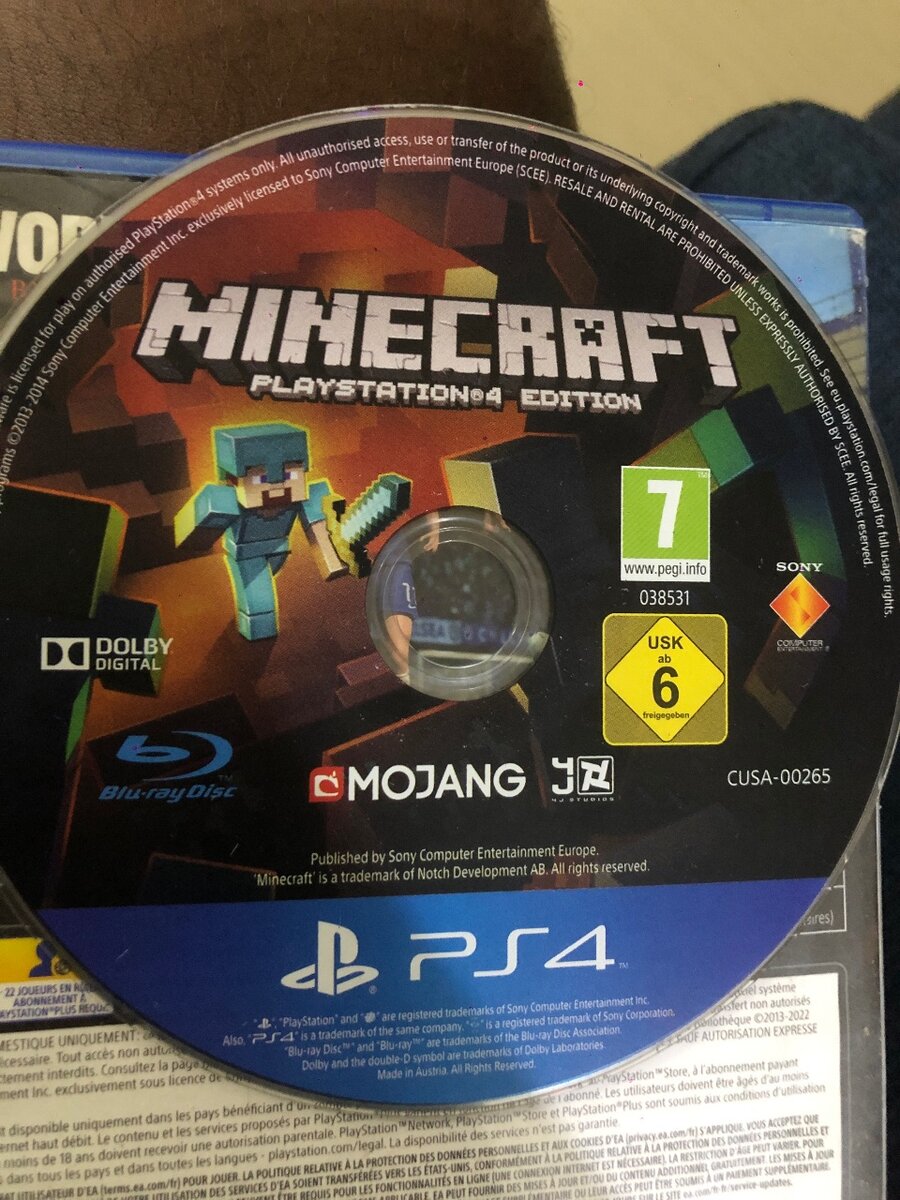 Cd de minecraft ps4