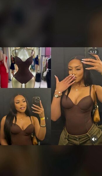 Body en maille marron élégant