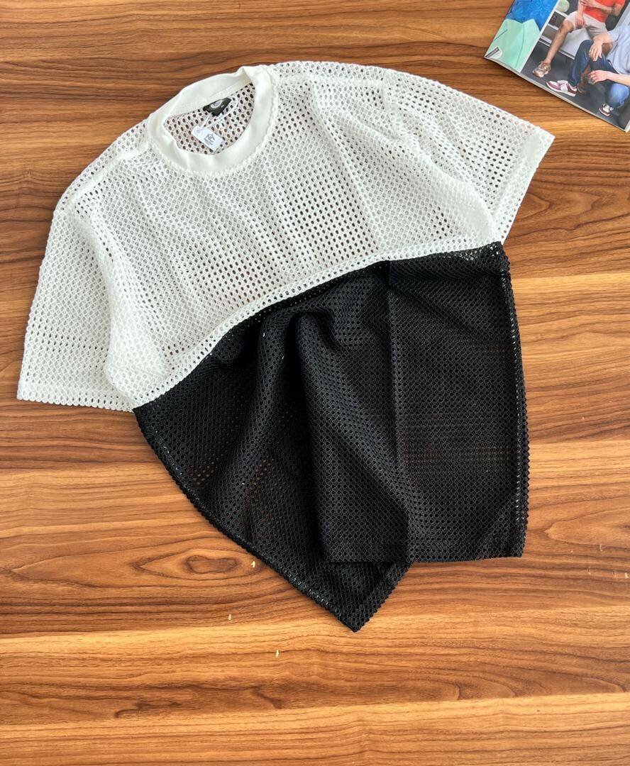 BLACKMEN NET SHIRT AND ROUND NECK