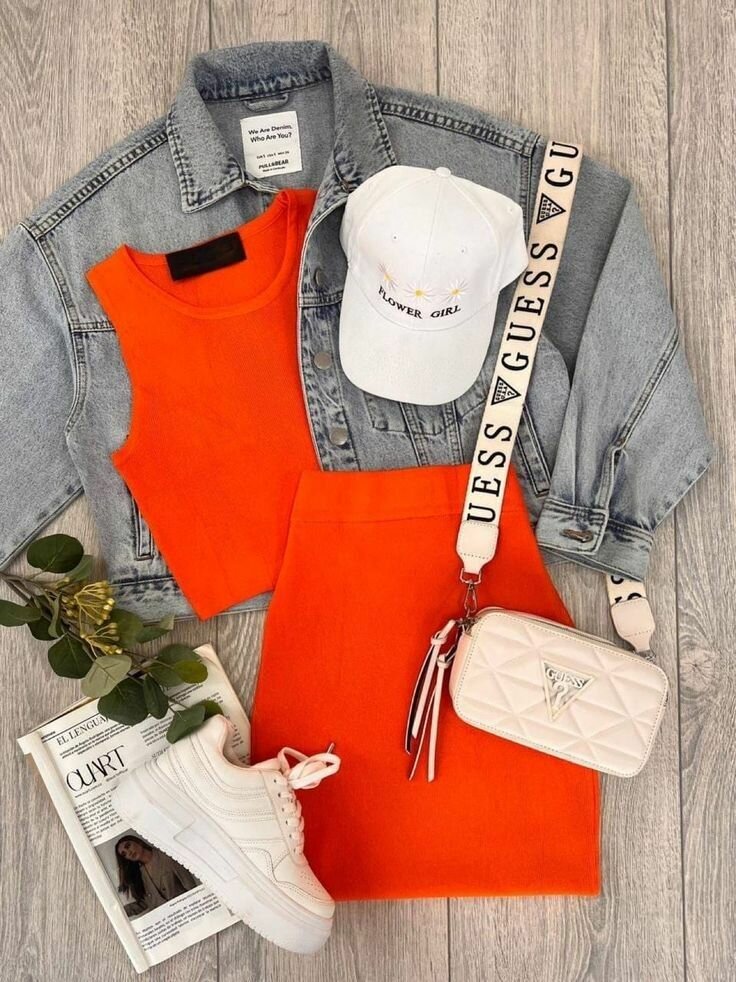 Ladies top and down outfits + cap + side bags+ sneaker