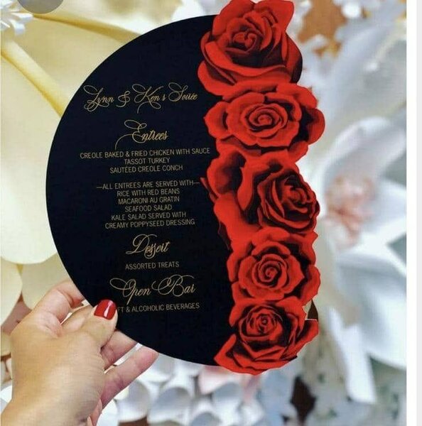 Cartes menu artistique