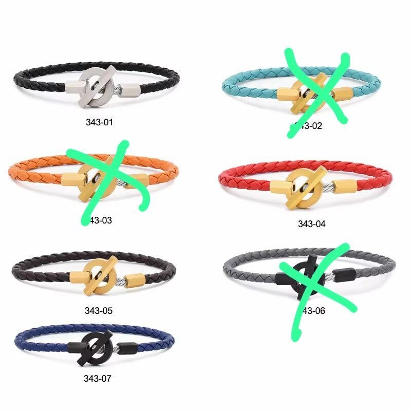 Bracelet en cuir tressé élégant