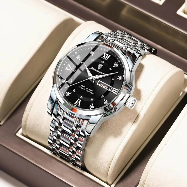 Montre élégante en acier inoxydable