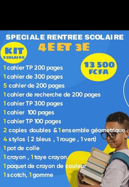 Kit Scolaire Complet 4e et 3e
