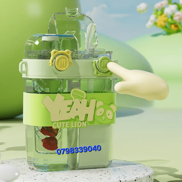 Bouteille Cute Lion Double Compartiment