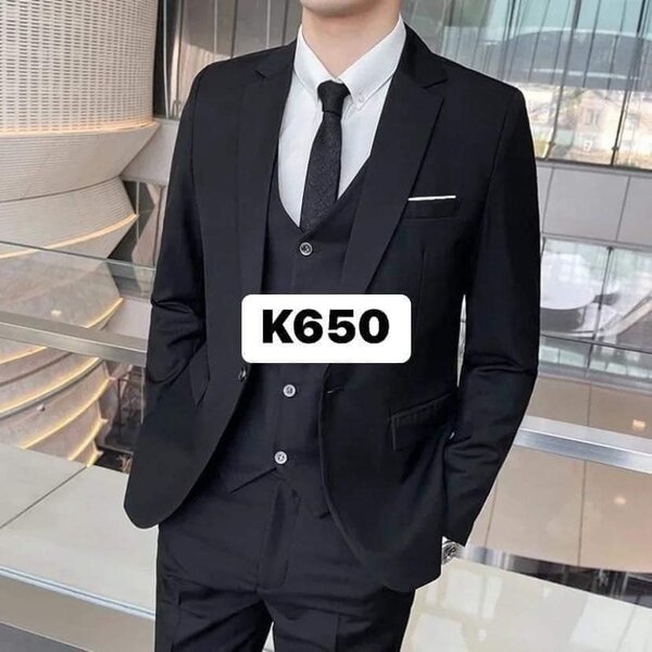 Men's tee suit, color black