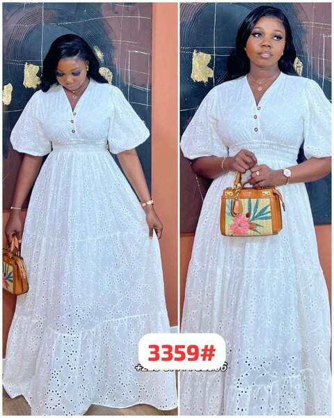 Robe Maxi Blanche Brodée