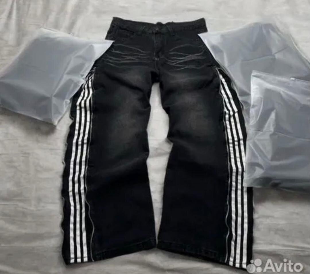 Jeans élégants à rayures