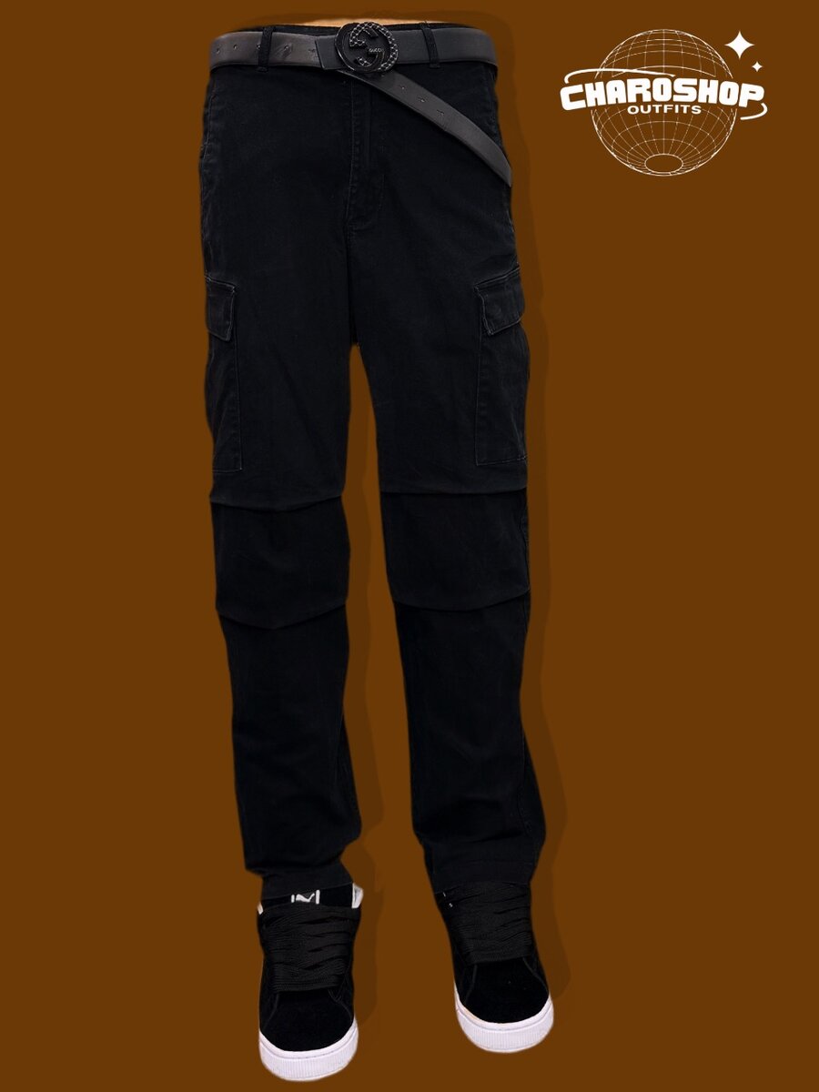 Pantalon Cargo Noir Homme