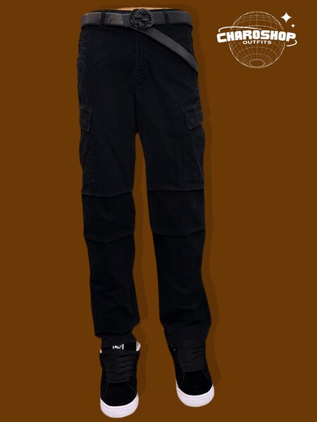 Pantalon Cargo Noir Homme