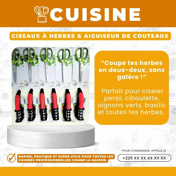 Ciseaux à herbes 5 lames