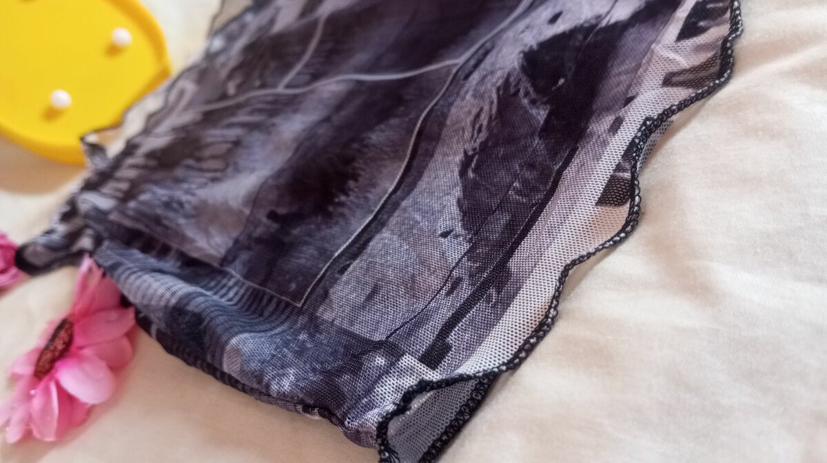 Top transparent imprimé chic