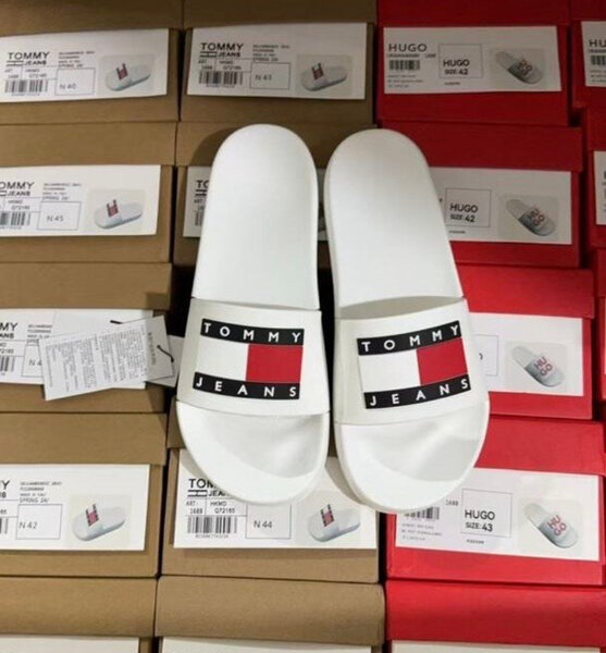 Claquettes Tommy Jeans blanches