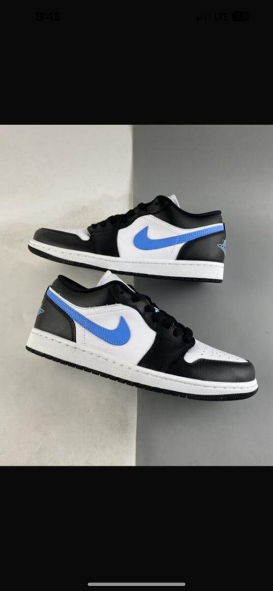 AIR JORDAN 1 LOW BLACK AND WHITE