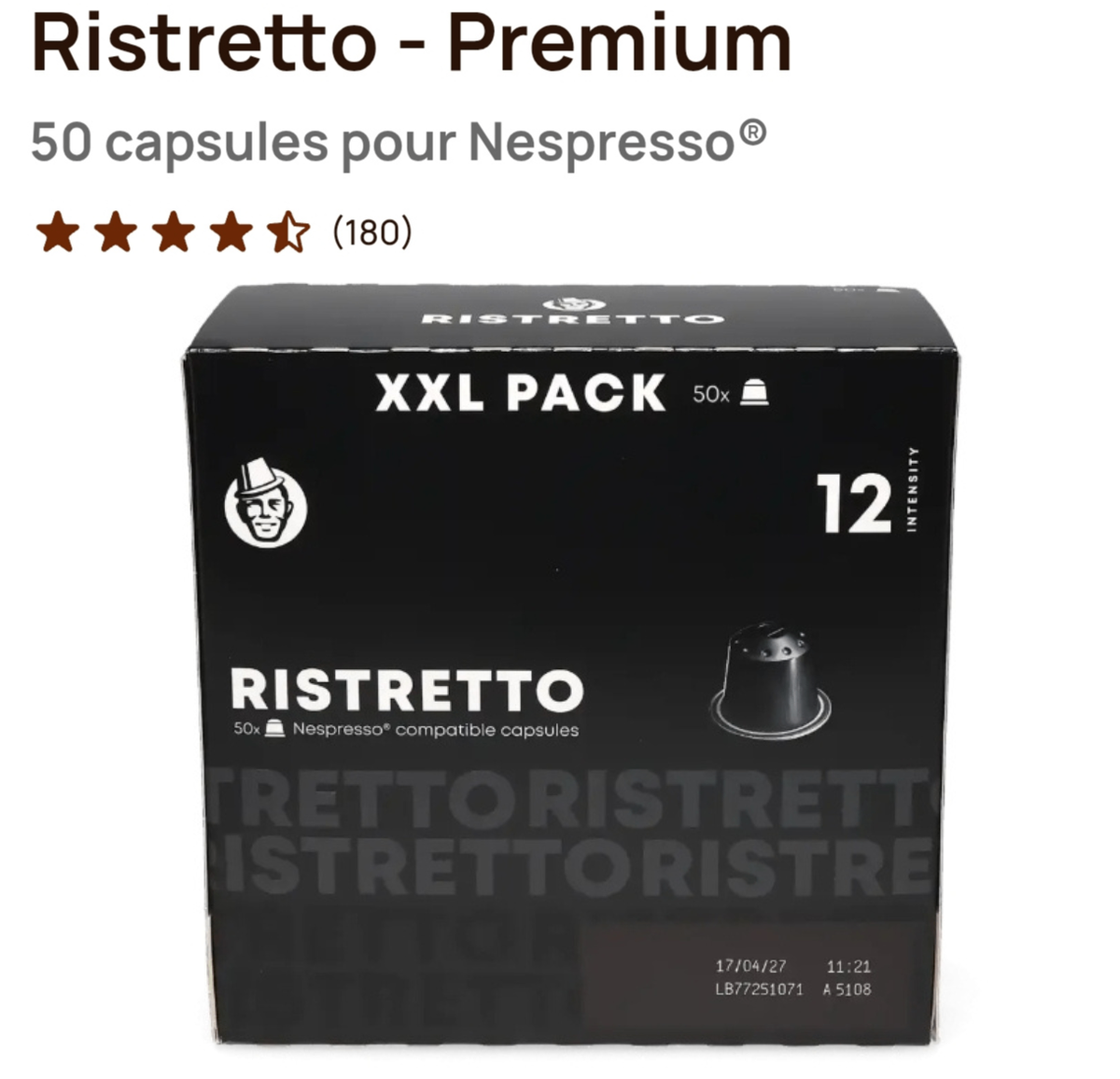 Capsules Ristretto Premium