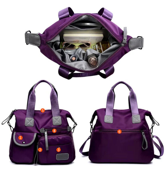 Sac à main multifonction violet