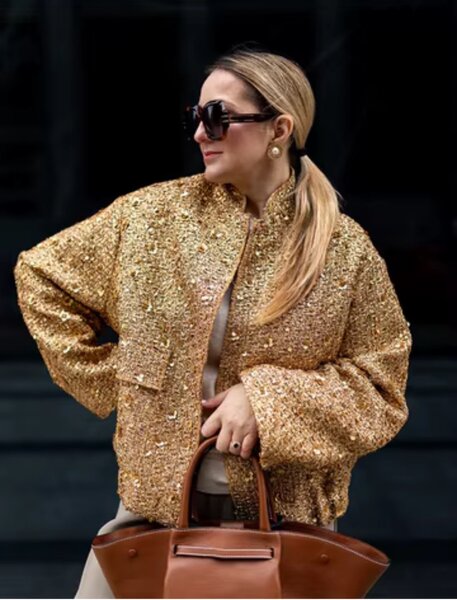 Бомбер, Zara, с пайетками