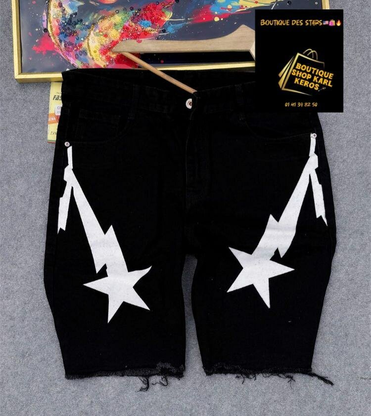 Shorts en jean noir stylé