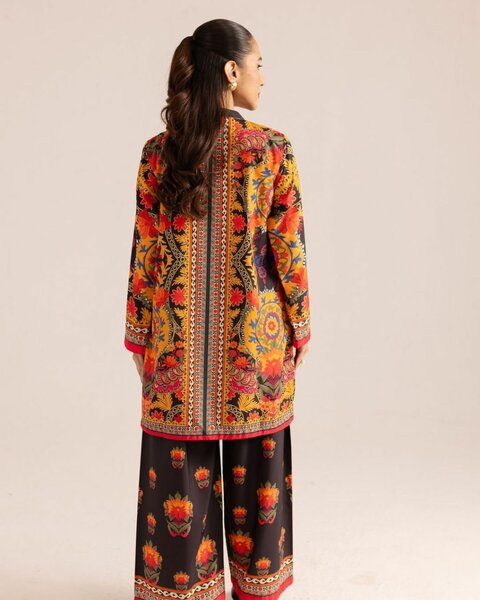 Woman's Stylish 2 Pcs Printed Shirt and Trouser