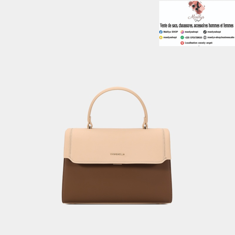 Sac à main élégant bicolore