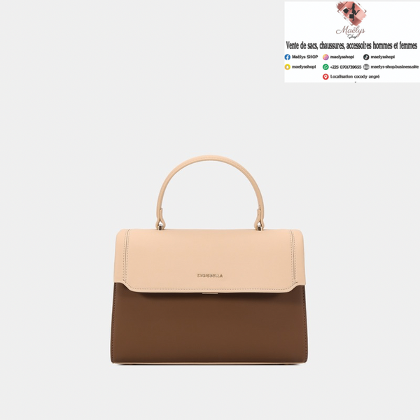 Sac à main élégant bicolore