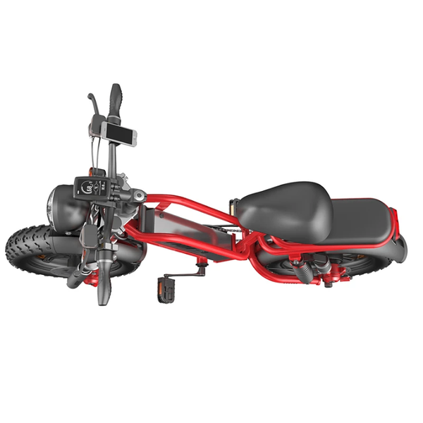 Vélo électrique rouge robuste