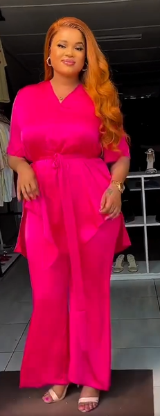 Women's Tunic and Pants Set Pink