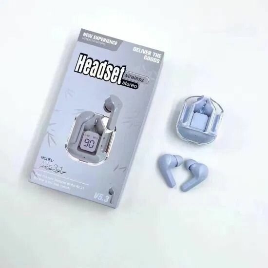 Air31 Earbuds Wireless Crystal Transparent Bluetooth 5.3