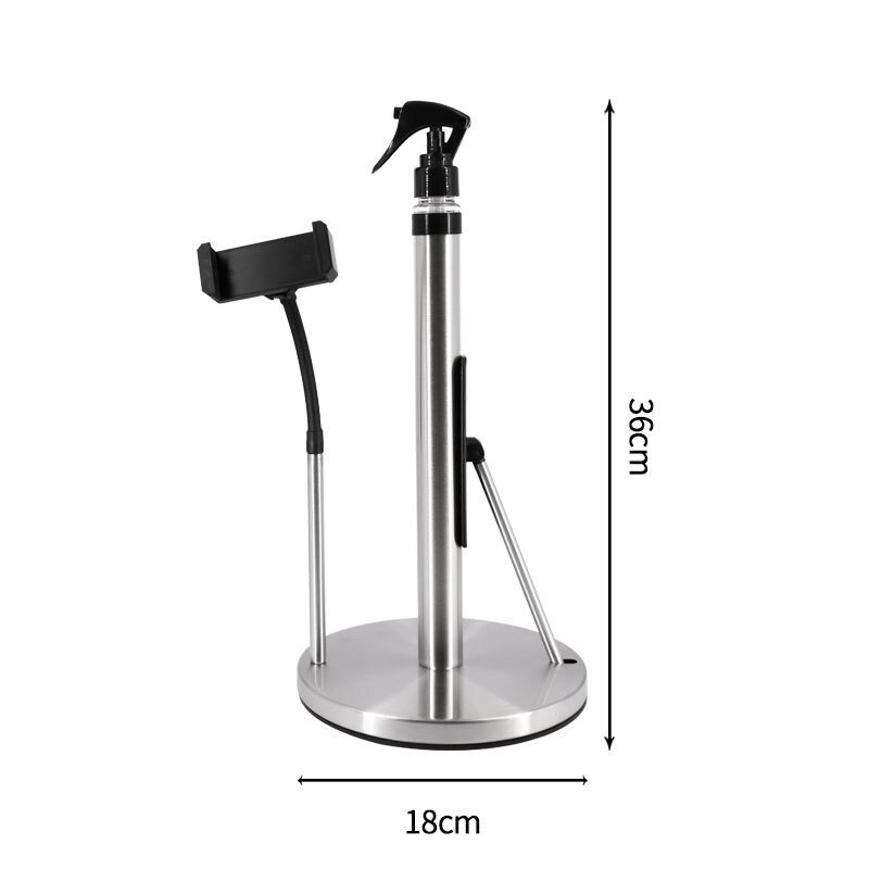 Tissue stand with disinfectant bottle ,n phone holder