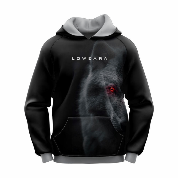 Men's premium quality wolf designed hoodie