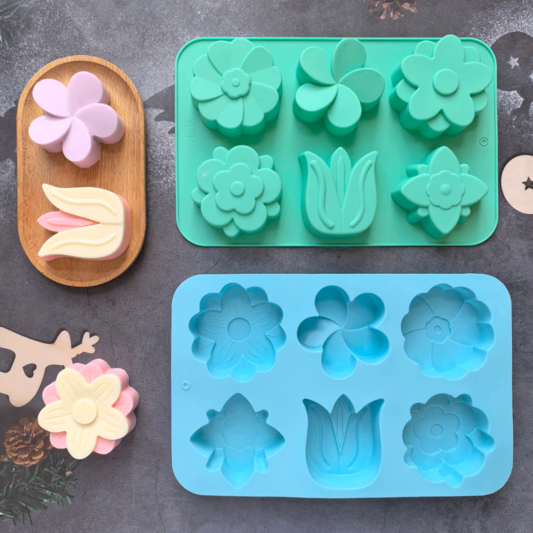 Moules à pâtisserie fleurs silicone
