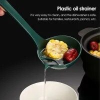 Plastic Oil Separator Spoon Fat Separator Ladle Grease Filter Spoon Kitchen Colander Filtering Grease Spoon Professional Cooking Spoon Oil Soup Separator