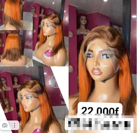 Perruque de cheveux péruviens Rousse aux épaules