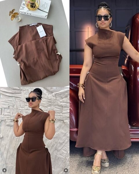 Robe élégante en chocolat