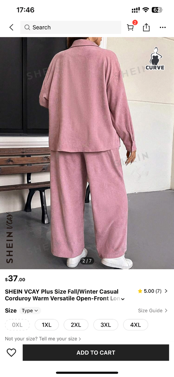 Co-ord set 2xl size from shein brand new