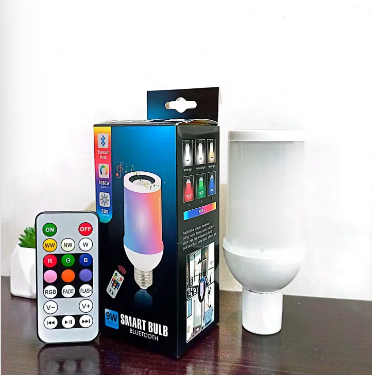 Led RGB Bulb Multicolor For Lamp Disco Audio Bluetooth Speaker Music & Wireless Remote Control E27 Holder