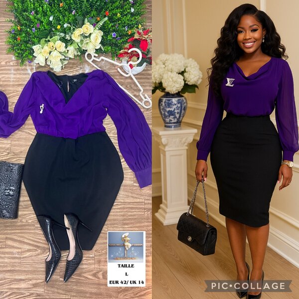 Élégante Robe Violet Noir