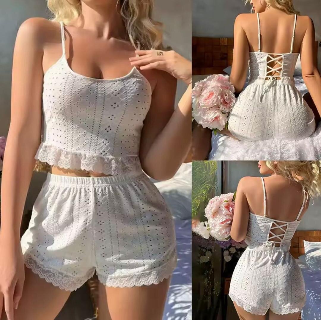 Ensemble Pyjama Dentelle Femme