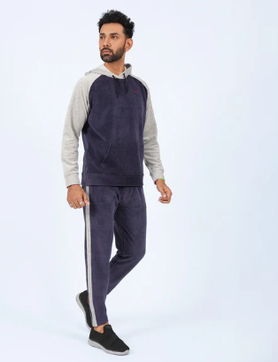  Men's Tracksuit heather indigo Street Fit winters attire