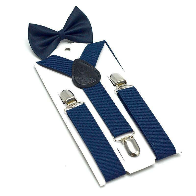 Boys suspenders with bow tie