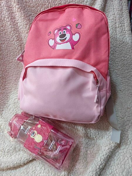 Sac à dos enfant rose ours
