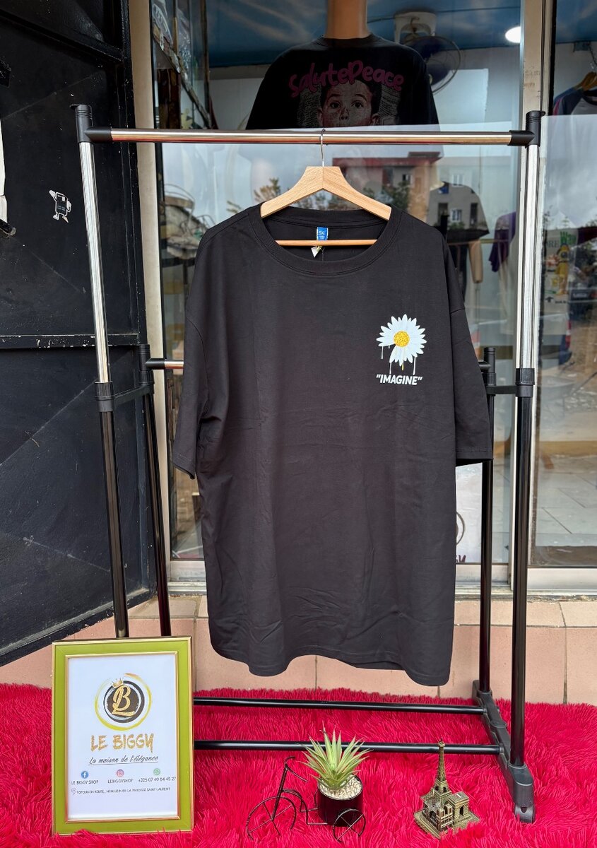 T-shirt noir "IMAGINE"