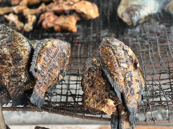 Poisson grillé savoureux