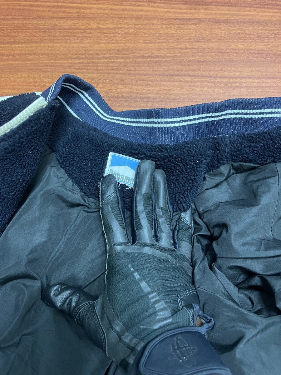 donsmoke wool leather american baseball jacket