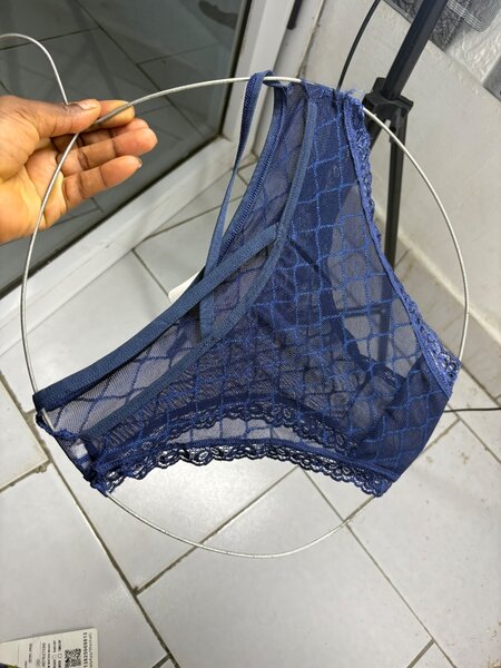 Culotte en Dentelle Bleue Femme