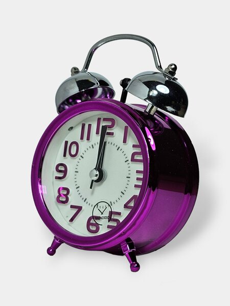 Horloge avec sonnette violet