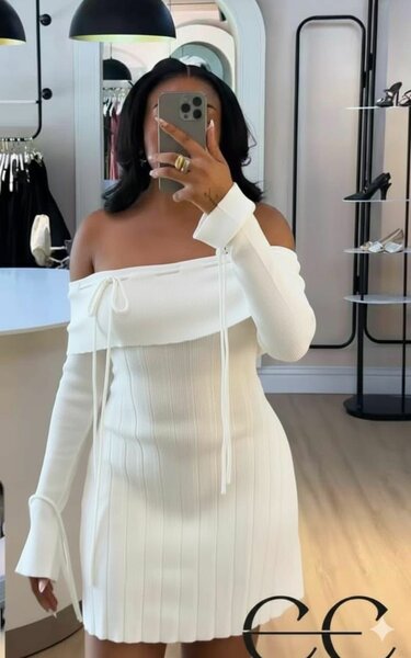 Robe Épaules Dénudées Blanche