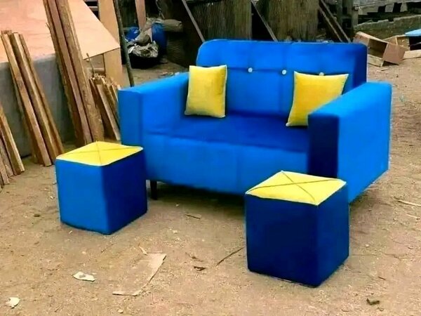 Canapé convertible 2 places simili cuir