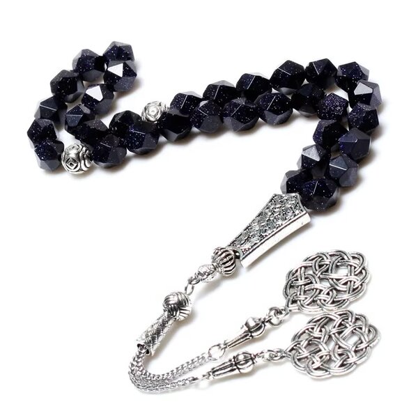 Chapelet couleur gris brillant